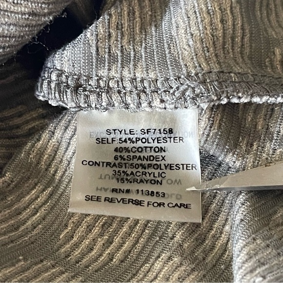 Pixley Eileen Honeycomb Stitch Fix Top tank gray off white size M - Picture 3 of 9